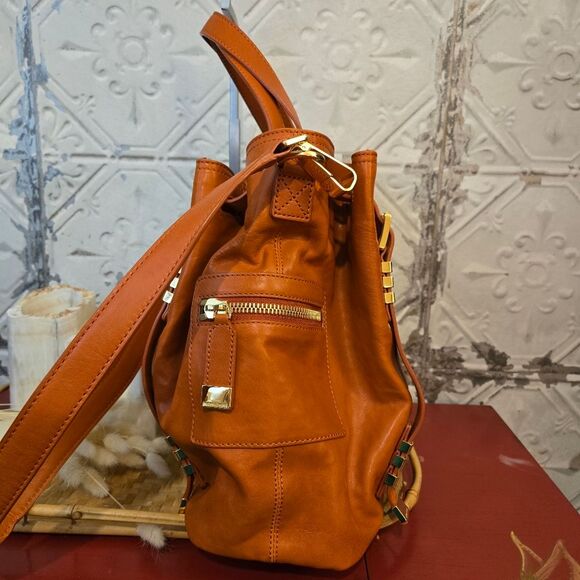 Michael Kors Collection Darrington Large Camel Color Leather Bag - Picture 5 of 15